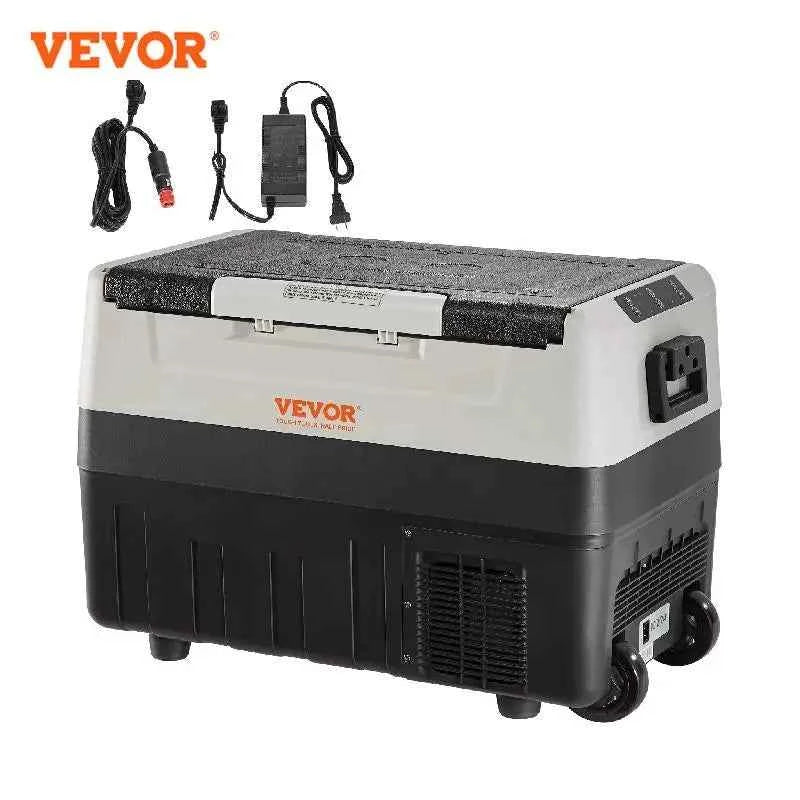 VEVOR Mini Refridge Portable Foldable Handle with Wheel Compressor Freezer Mini Refrigerator 35L/45L/55L  for Camping Picnics