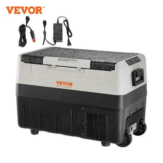 VEVOR Mini Refridge Portable Foldable Handle with Wheel Compressor Freezer Mini Refrigerator 35L/45L/55L  for Camping Picnics