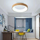 Minimalist Wood LED Ceiling Light Warm Round Glow
