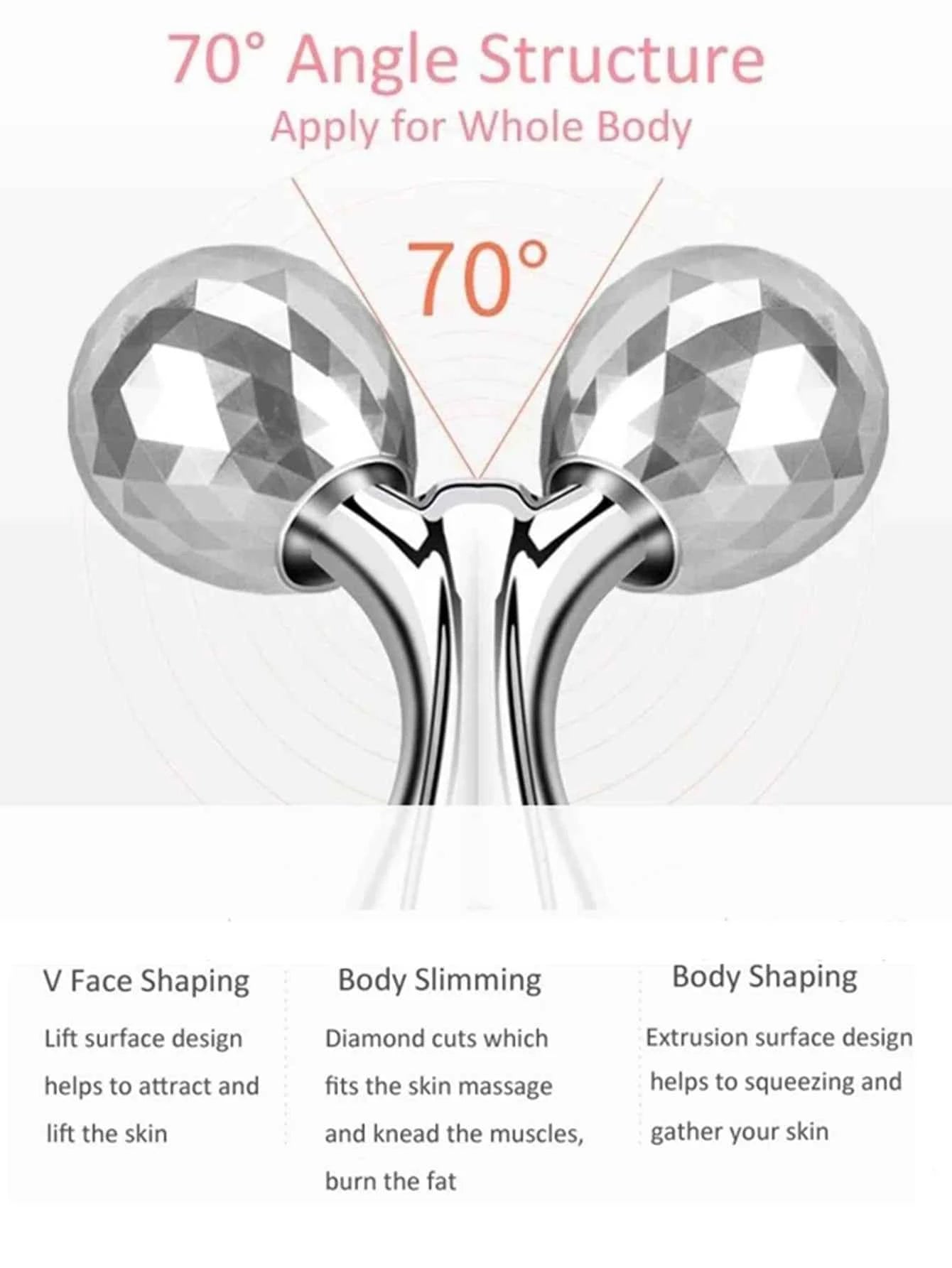 3D Facial Roller Massager Lift Tighten Rejuvenate Skin