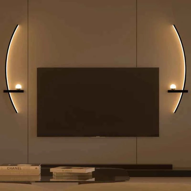 Modern Orb Wall Sconces Plugin Arc Lamps