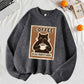 Because Murder Is Wrong Black Cat Sweatshirt for Women