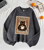 Because Murder Is Wrong Black Cat Sweatshirt for Women