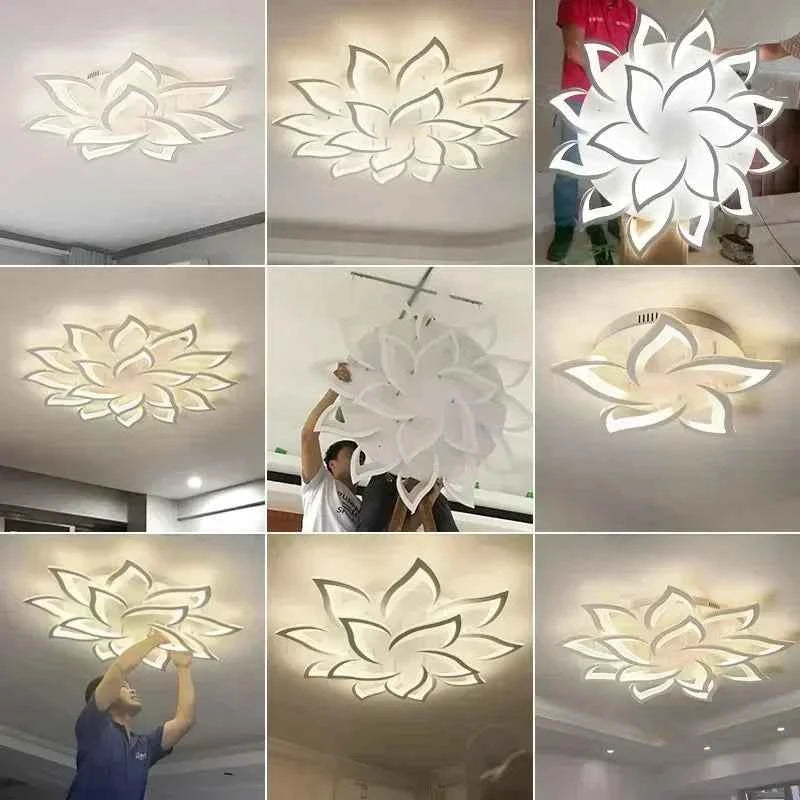 Modern Acrylic LED Ceiling Light Elegant Interior Lighting