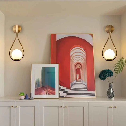 Golden Globe Sconces MidCentury Modern Luxury Wall Lights