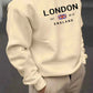 2025 London Pattern Cotton Pullover Sweatshirt for Men