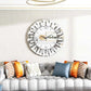 Mirrored Sunburst Clock Modern Roman Numeral Wall Decor
