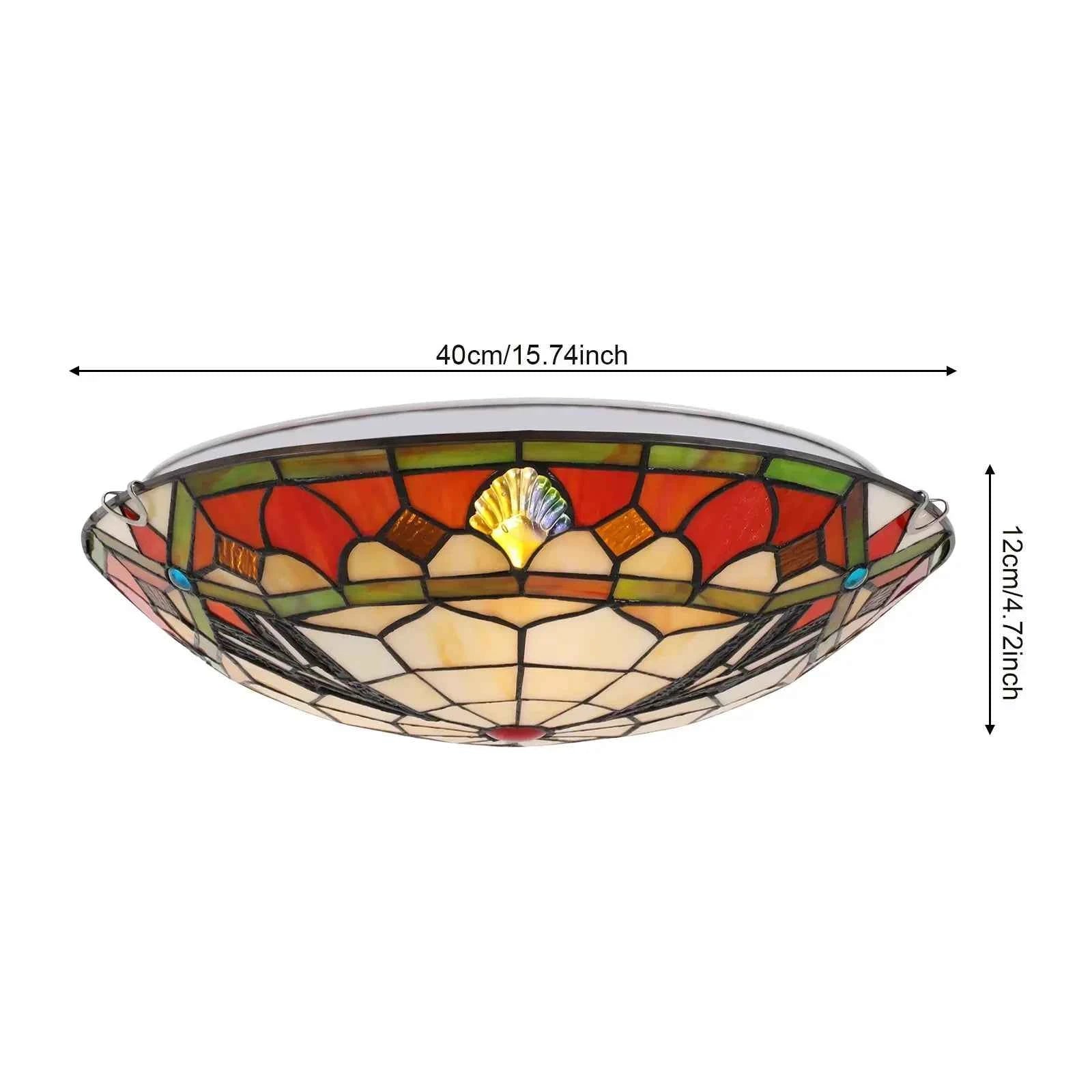 Retro Stained Glass Chandelier New Flush Mount Lighting