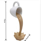 Floating Coffee Cup Sculpture Magical Kitchen Decor