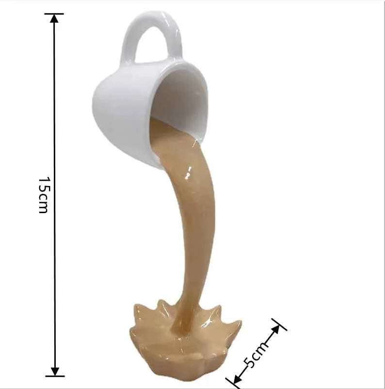 Floating Coffee Cup Sculpture Magical Kitchen Decor