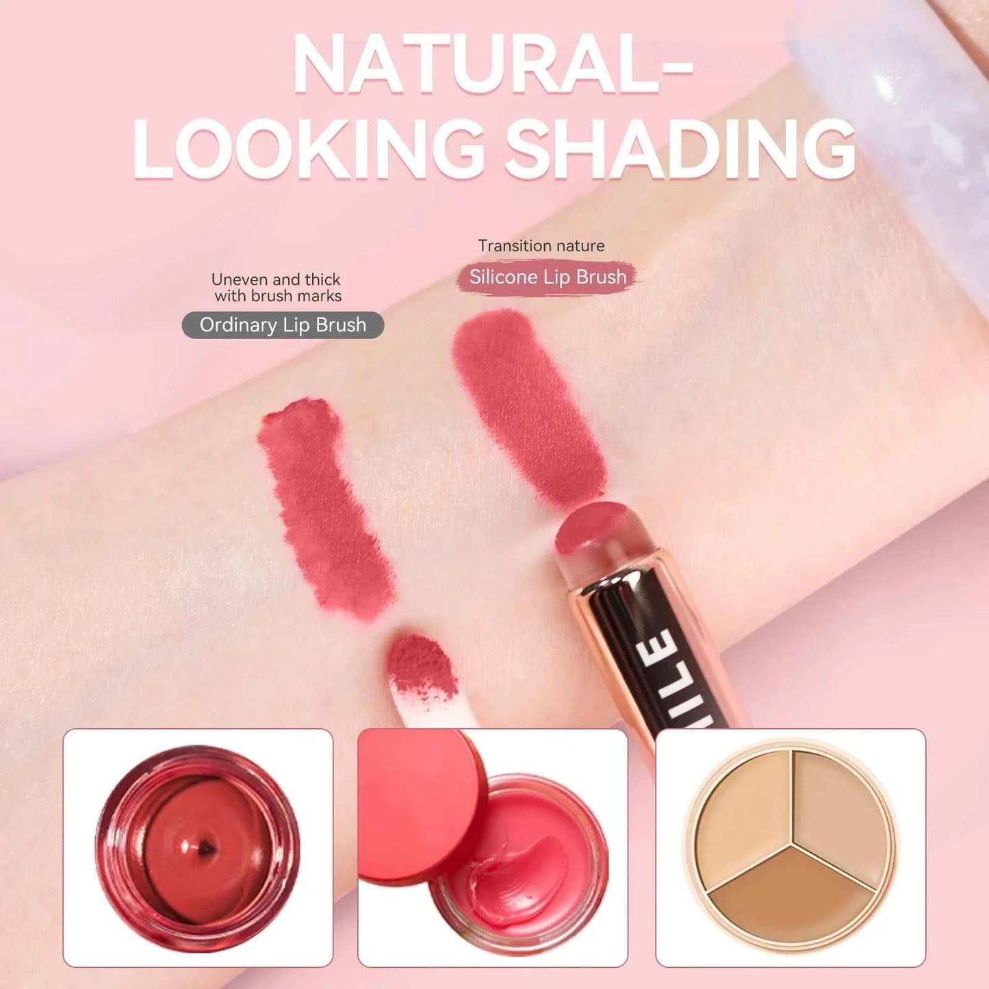 Silicone Lip  Concealer Brush Set Flawless Application