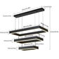 Modern Black Square Chandelier Dining Kitchen Island Lighting