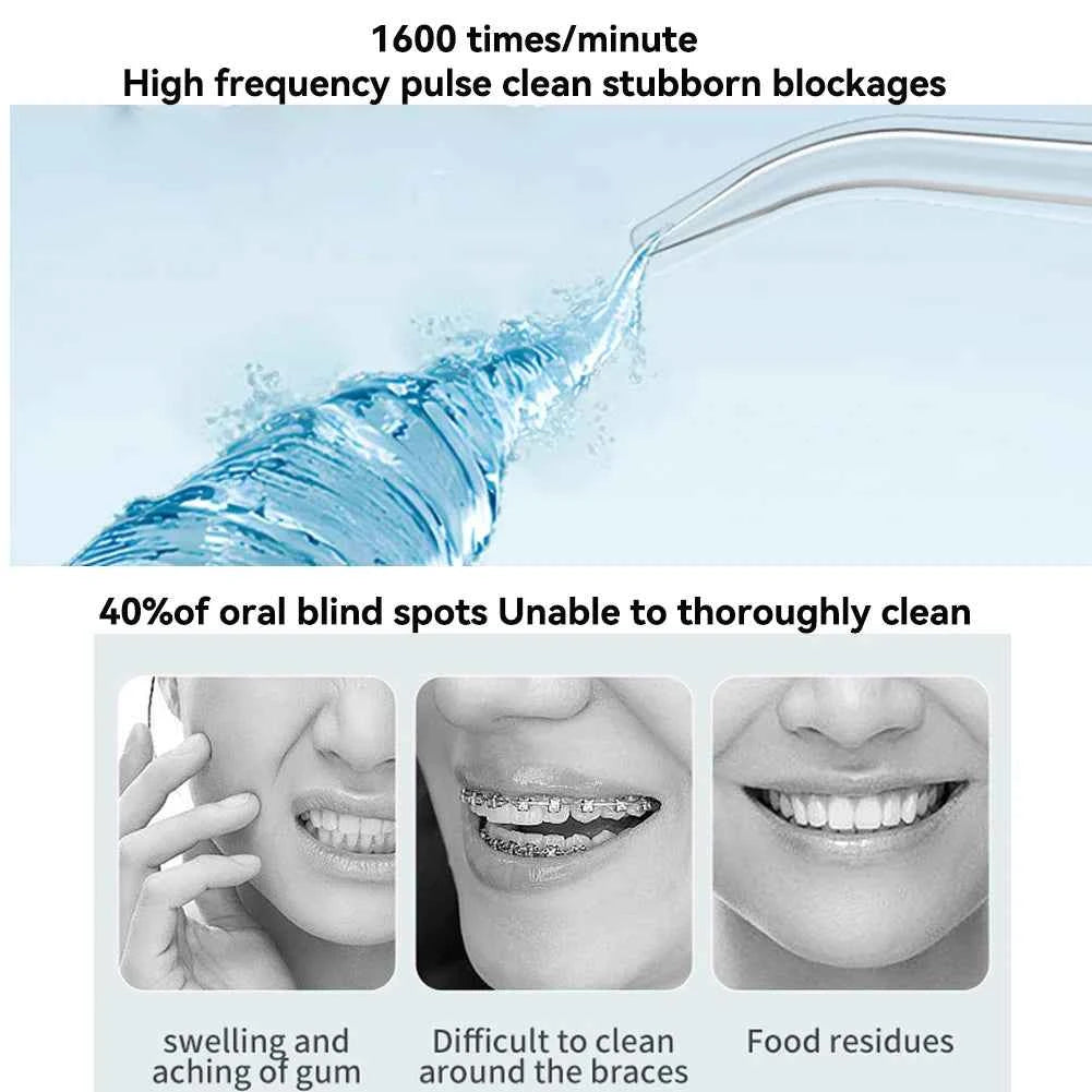 Rechargeable Portable Water Flosser Cleaner Brighter Smile