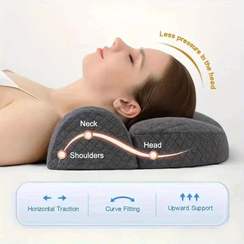 Cervical Pillow, Memory Foam Contour Pillow, Bed Pillows for Side Sleeper Ergonomic Orthopedic Sleeping Pillow