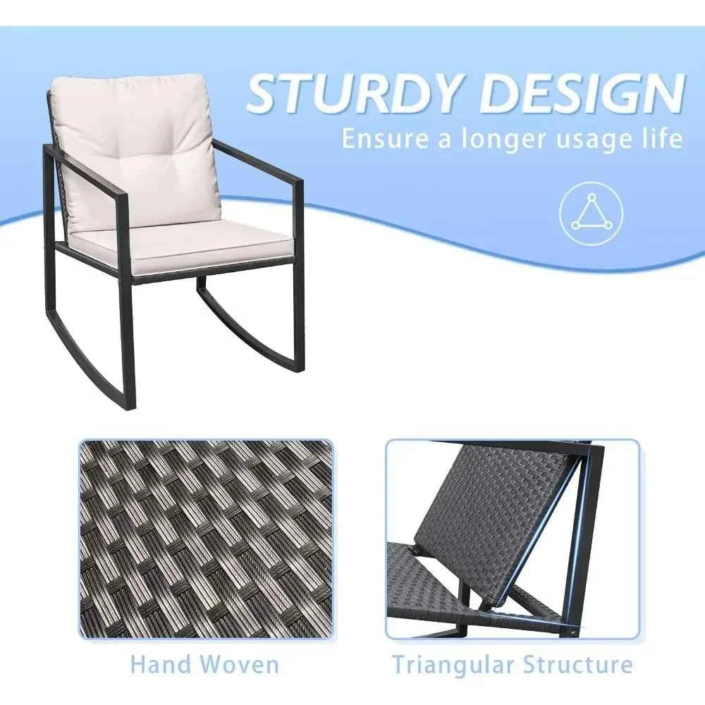 Cozy Wicker Bistro Set Relax on Your Patio