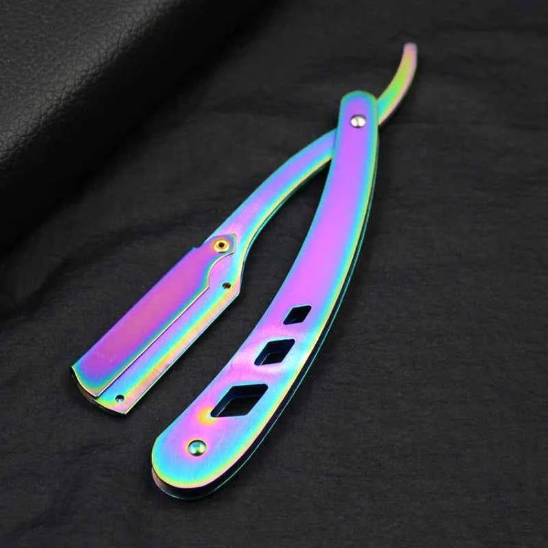 Antique Black Folding Shaving Knife for Men