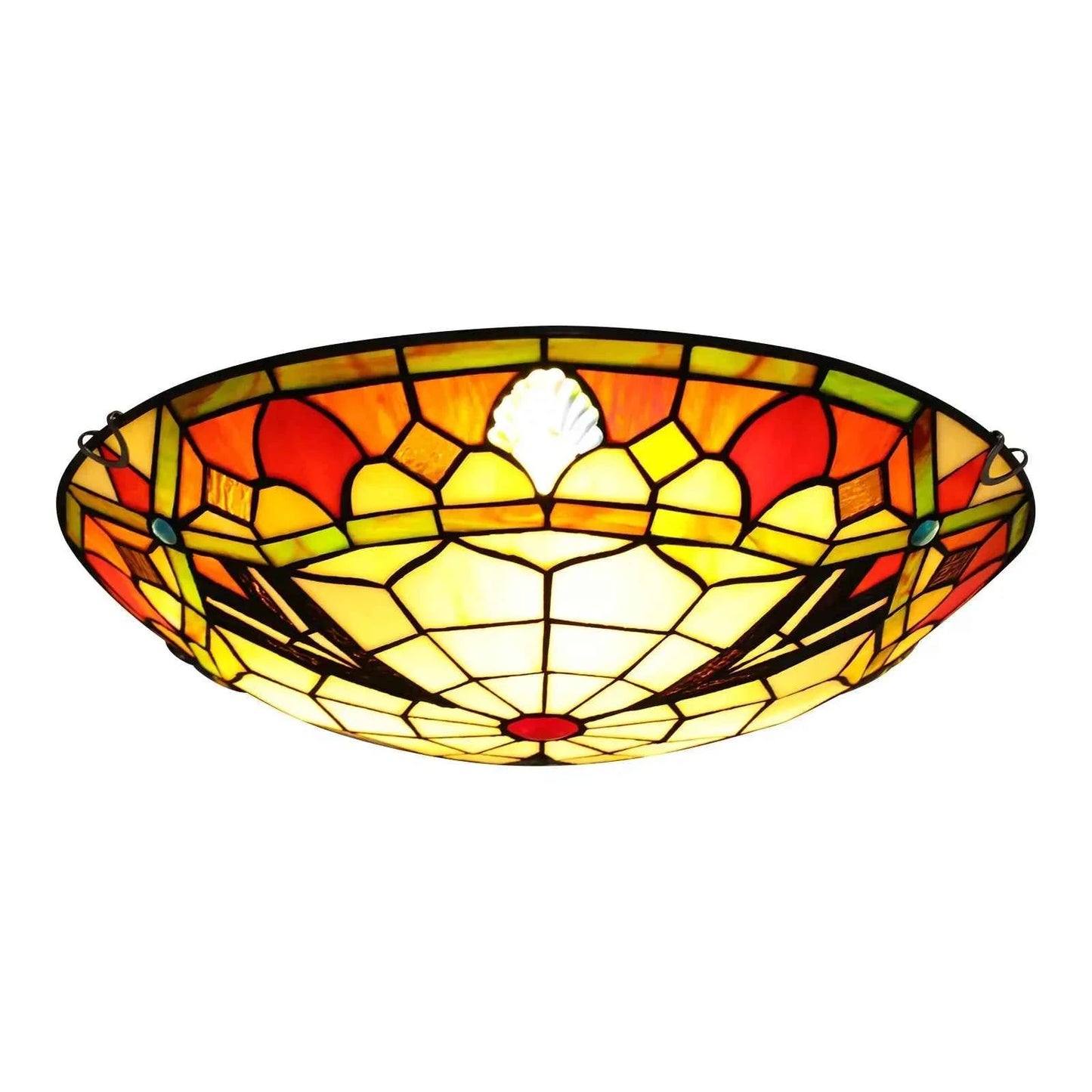Retro Stained Glass Chandelier New Flush Mount Lighting