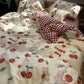Stylish bedroom with unique animal prints, highlighting Zimonto's INS Pink Bedding set for a fun and cozy decor.