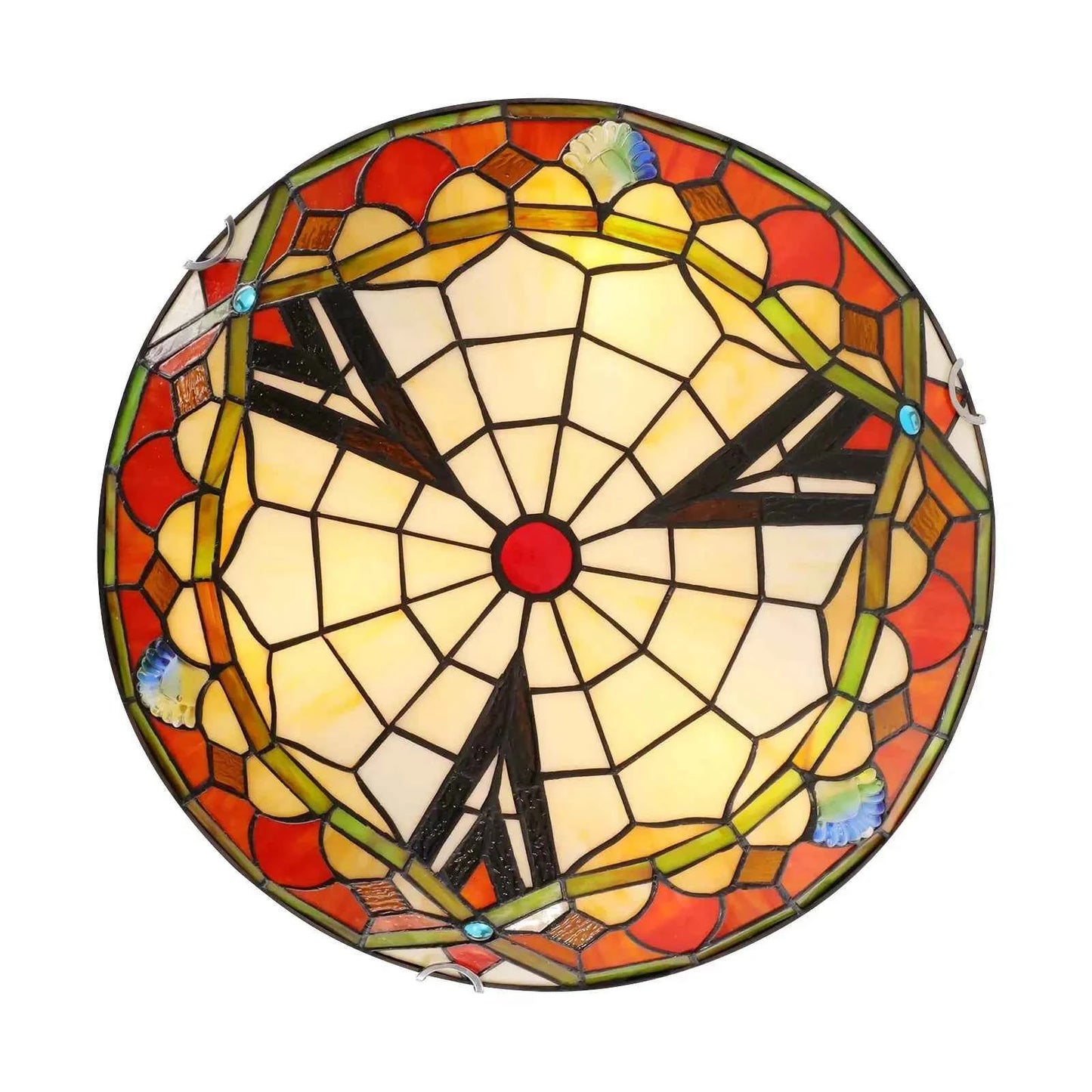 Retro Stained Glass Chandelier New Flush Mount Lighting