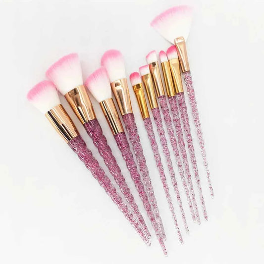 Diamond Unicorn Brush Set Magical Makeup Awaits