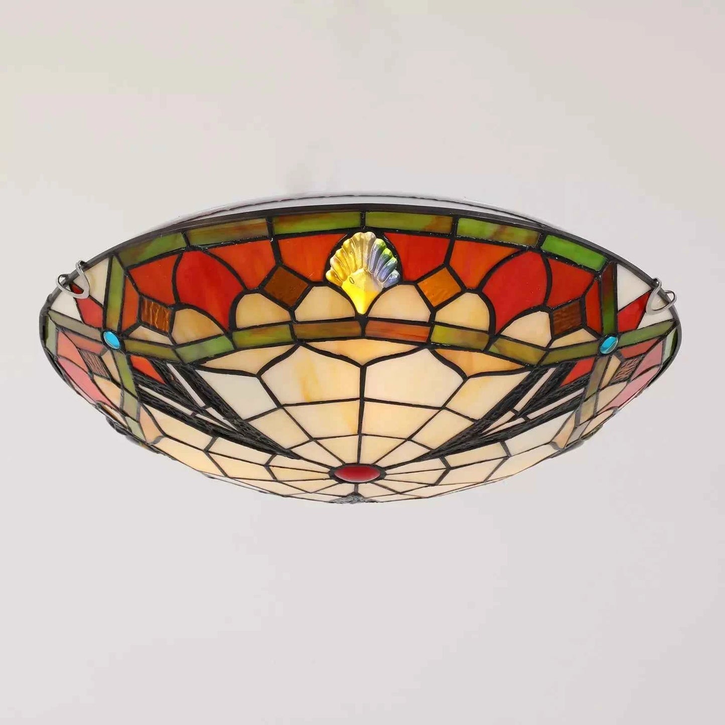 Retro Stained Glass Chandelier New Flush Mount Lighting