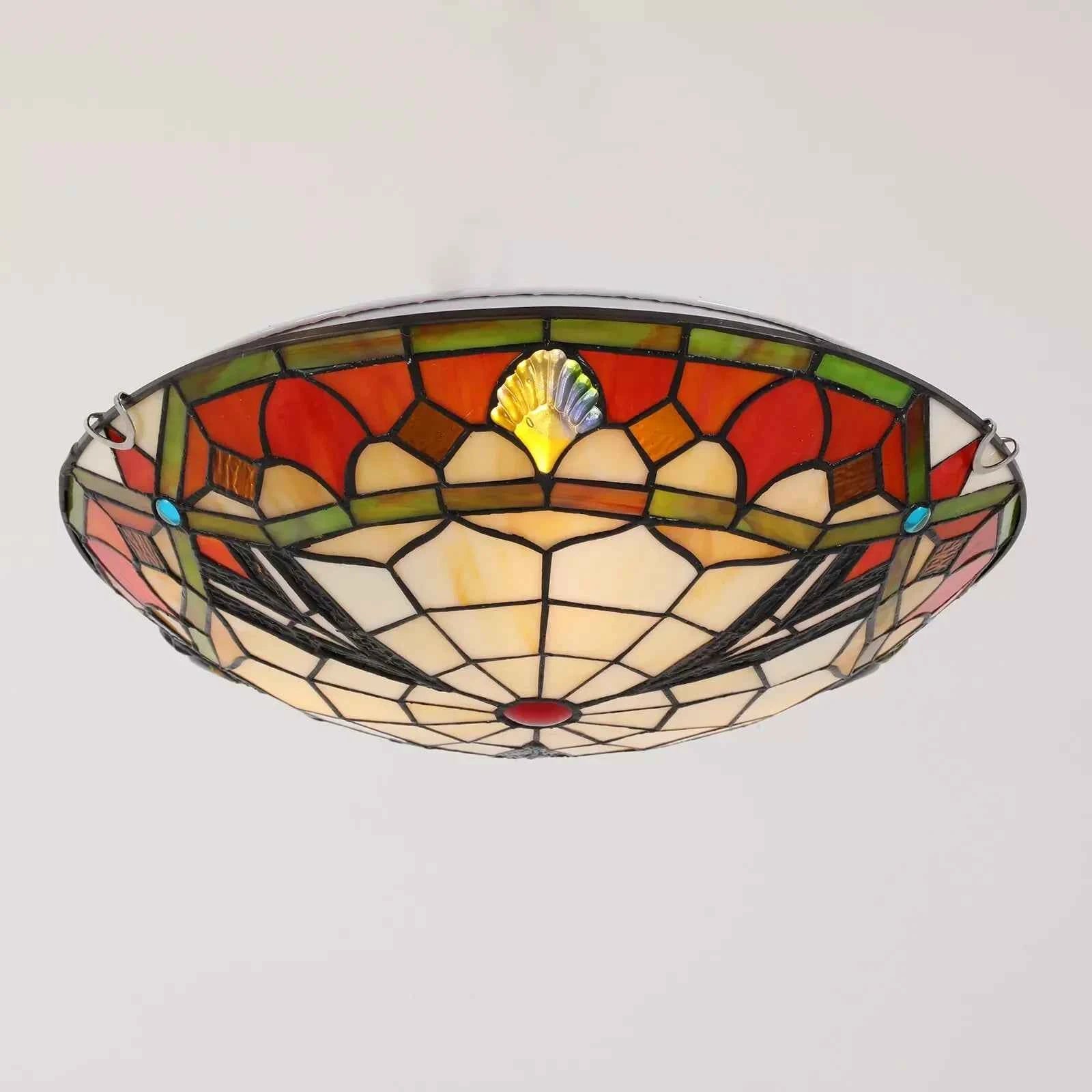 Retro Stained Glass Chandelier New Flush Mount Lighting