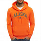 Alaska America Letter Print Oversized Fleece Hoody