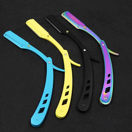 Antique Black Folding Shaving Knife for Men