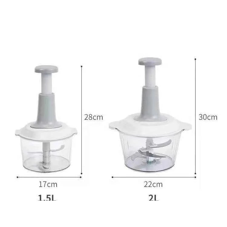 Zimonto Manual Food Chopper - Quick Vegetable Mince, Stir, and Whisk for Easy Meal Prep