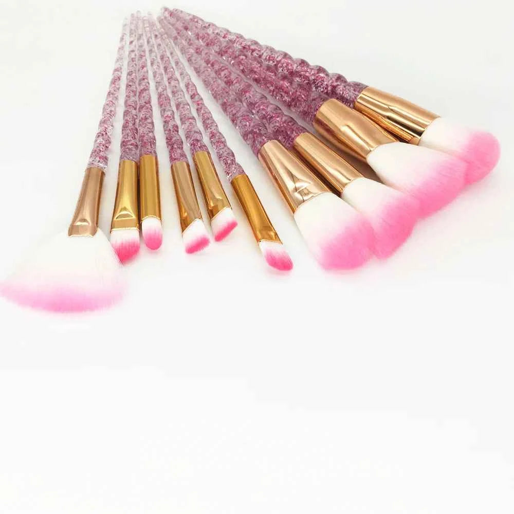 Diamond Unicorn Brush Set Magical Makeup Awaits