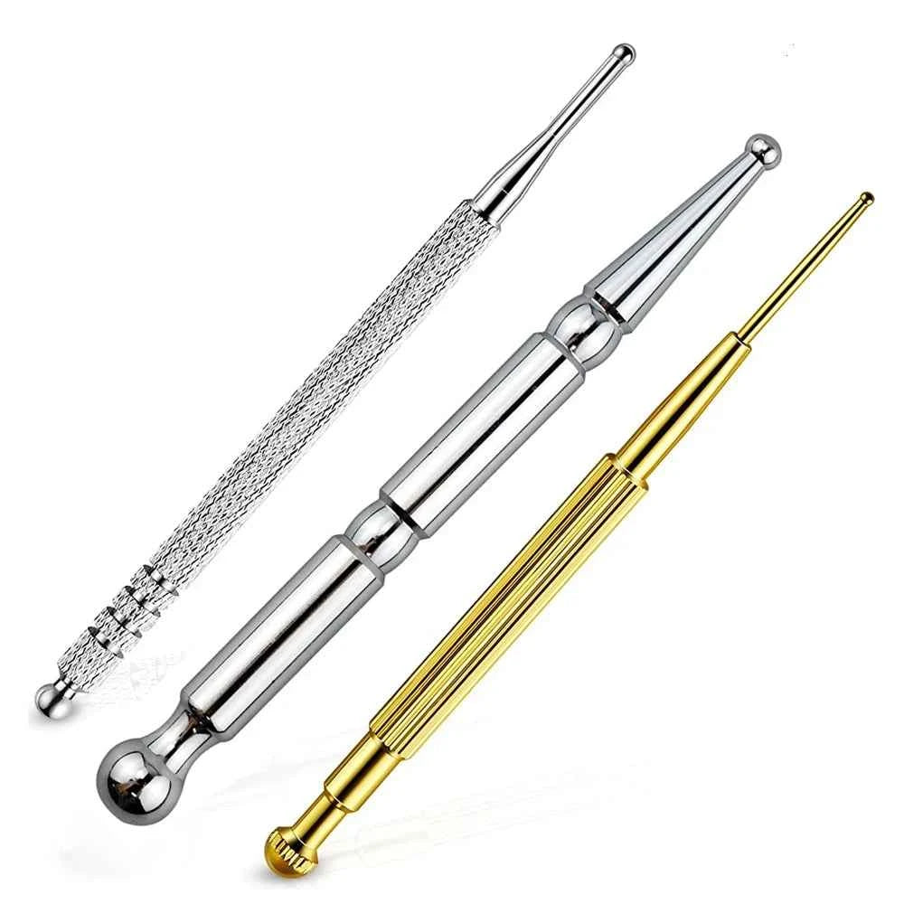 3PCS Stainless Steel Facial Reflexology Acupuncture Pen Set