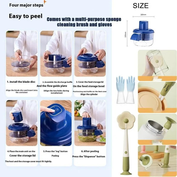 Automatic Electric Grape Peeler - Hands-Free Fruit Skin Remover  Berry Peeling Machine  Kitchen Gadget  Fruit Prep Tool  Gift for Cook