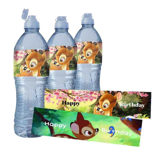 Bambi Water Bottle Stickers Party Decorations  More