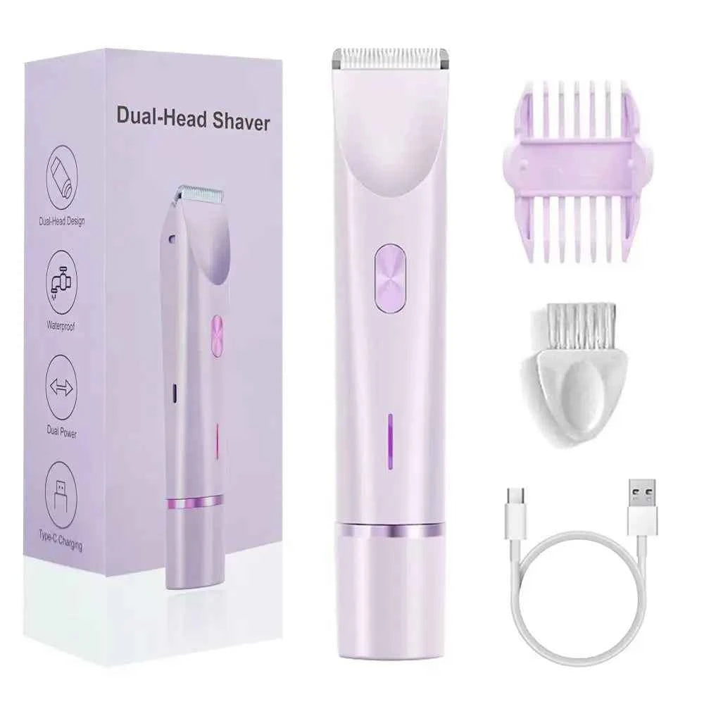 2025 Waterproof Mini Shaver Rechargeable DualHead Body Hair Remover
