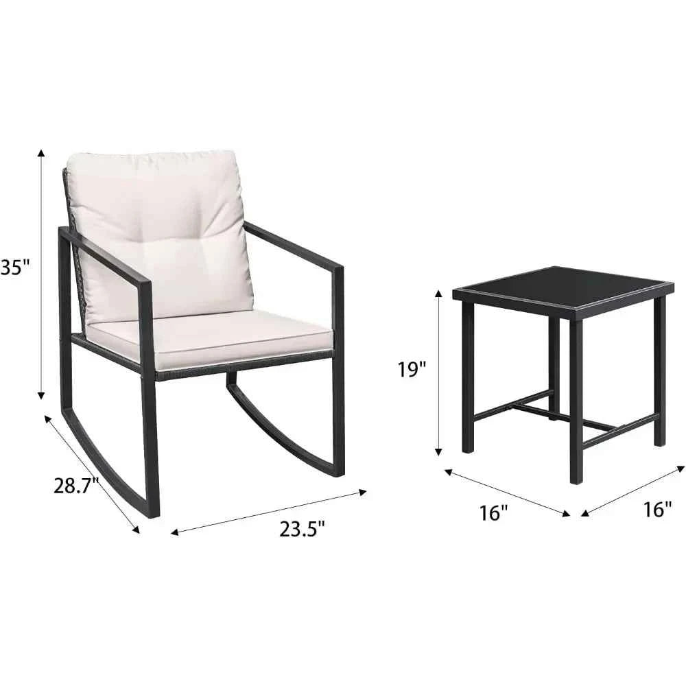 Cozy Wicker Bistro Set Relax on Your Patio