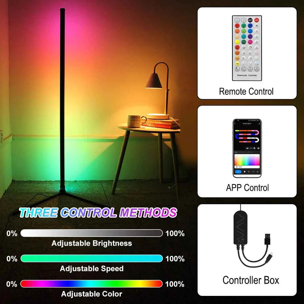 Smart Corner Lamp Modern Mood Lighting Vibrant  Dimmable