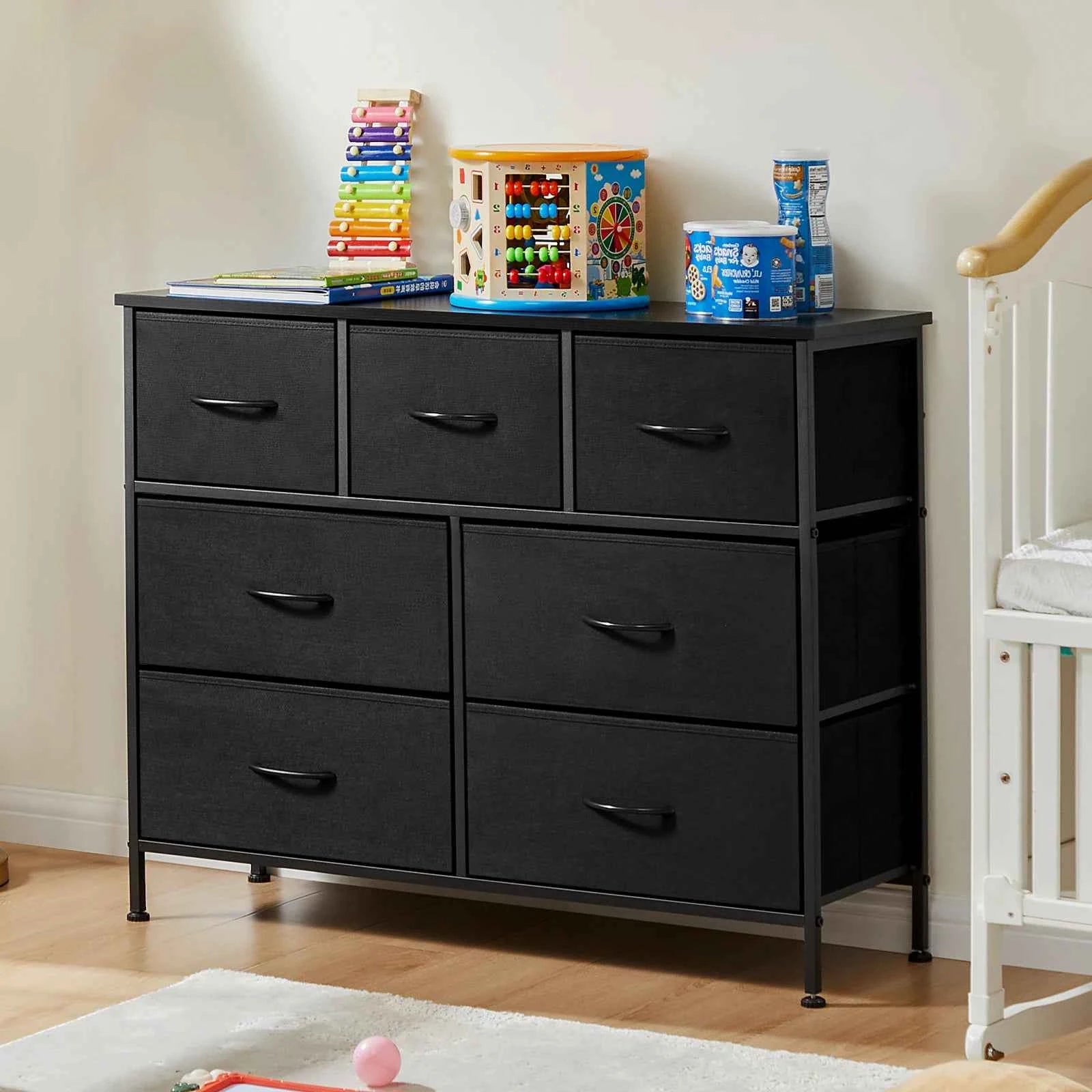 7Drawer Fabric Dresser Bedroom Living Room Storage
