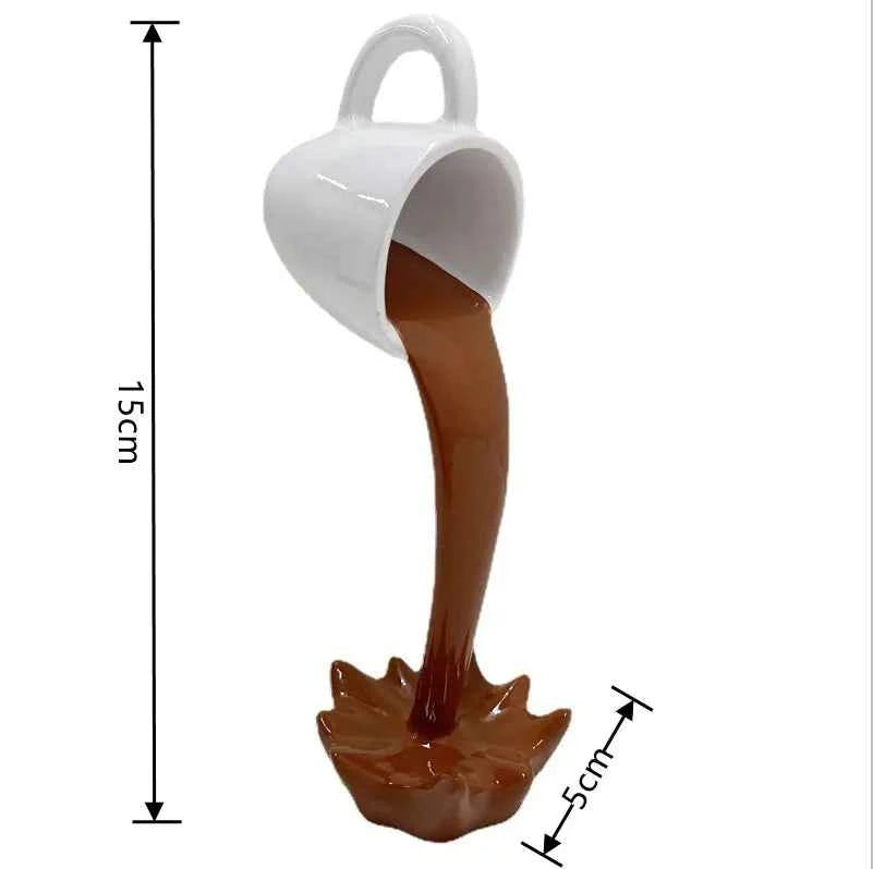 Floating Coffee Cup Sculpture Magical Kitchen Decor