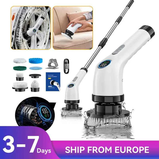 Cordless Power Scrubber Deep Clean Seven Brush Heads