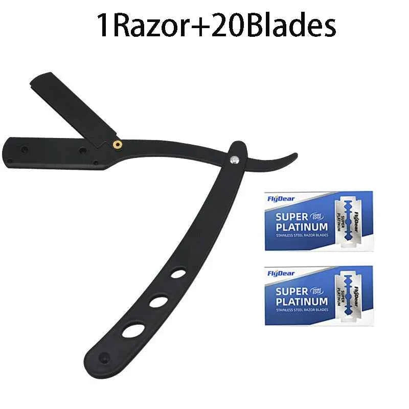 Classic Black Folding Barber Razor Holder for Men