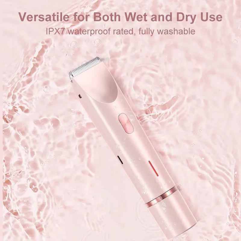 DualHead Painless Lady Electric Shaver WetDry Bikini Trimmer