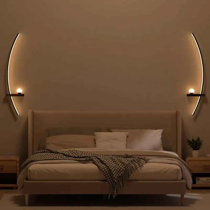 Modern Orb Wall Sconces Plugin Arc Lamps
