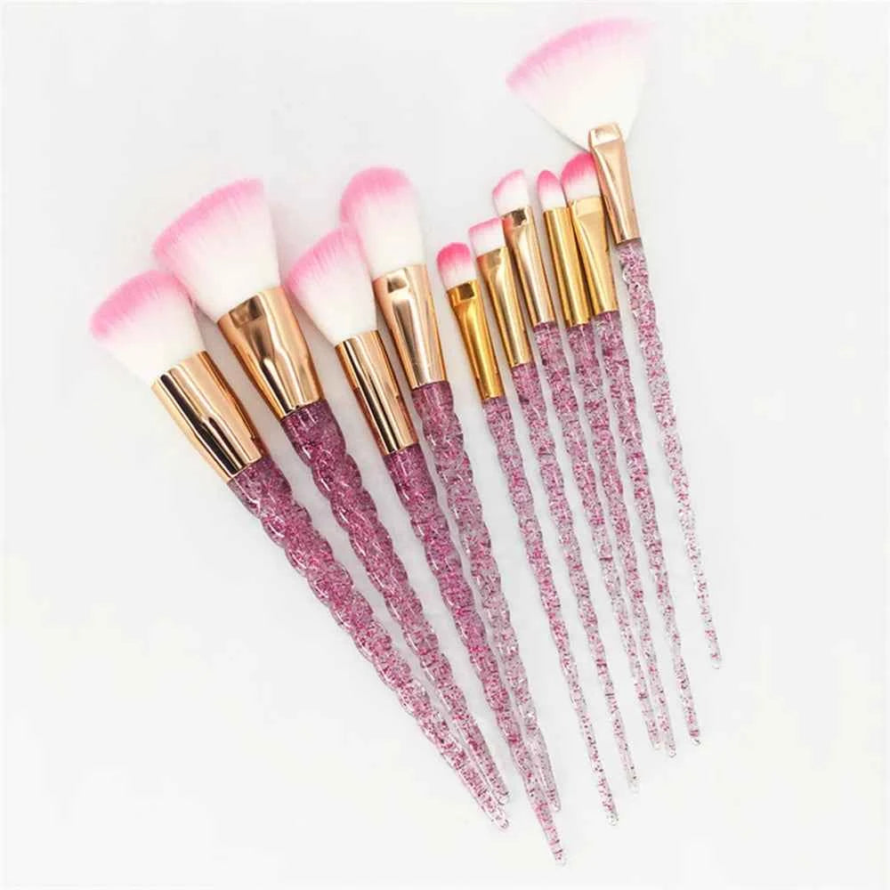 Diamond Unicorn Brush Set Magical Makeup Awaits