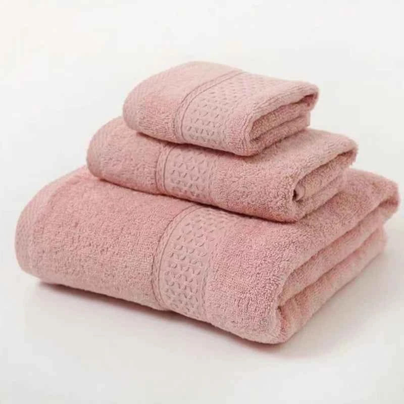 Luxury Cotton Towel Set Soft Absorbent Complete