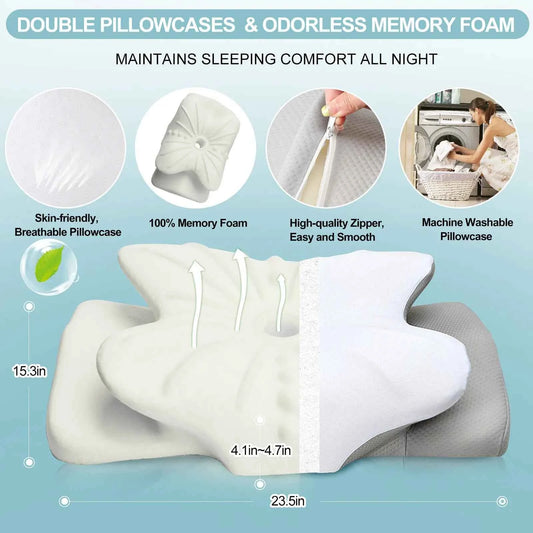 Pillow Neck Shoulder Pain Relief Sleeping Ergonomic Comfortable Memory Foam Sleep Pillow Easy to replace Bed Pillow