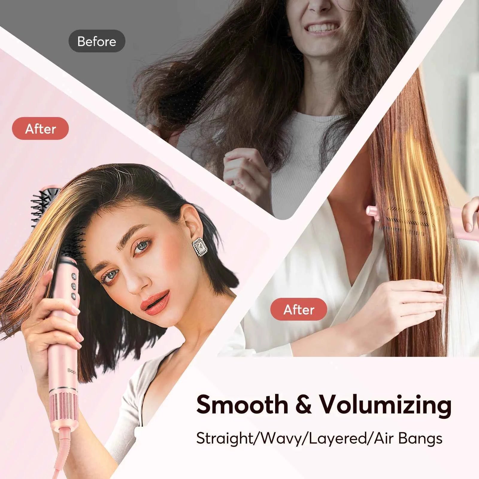 5in1 Hair Styler Dry Curl Straighten Shine