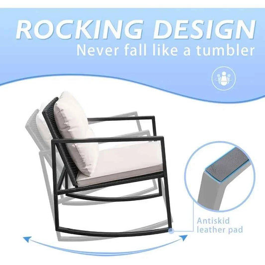 Cozy Wicker Bistro Set Relax on Your Patio