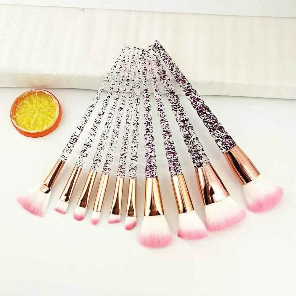 Diamond Unicorn Brush Set Magical Makeup Awaits