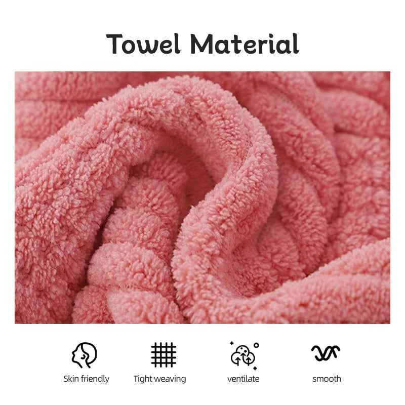 Coral Velvet Towel Set Soft Absorbent Luxurious Home Spa