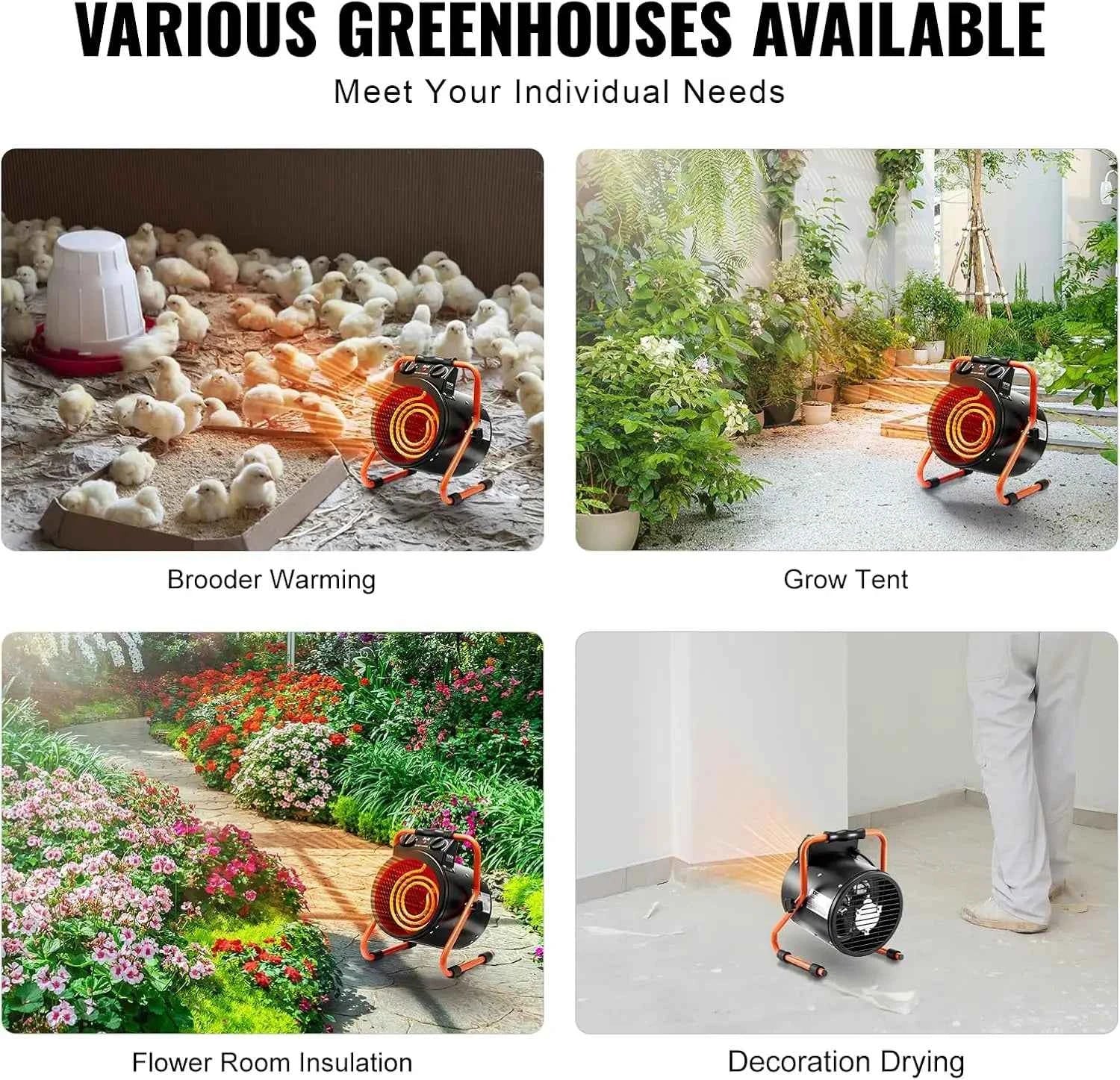 Seedling Heat Quick Safe DualSpeed Greenhouse Warmer